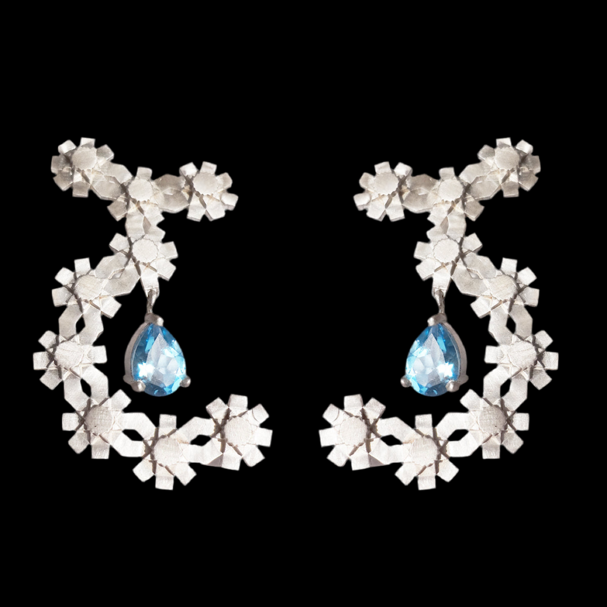 Topaz Flower Earrings