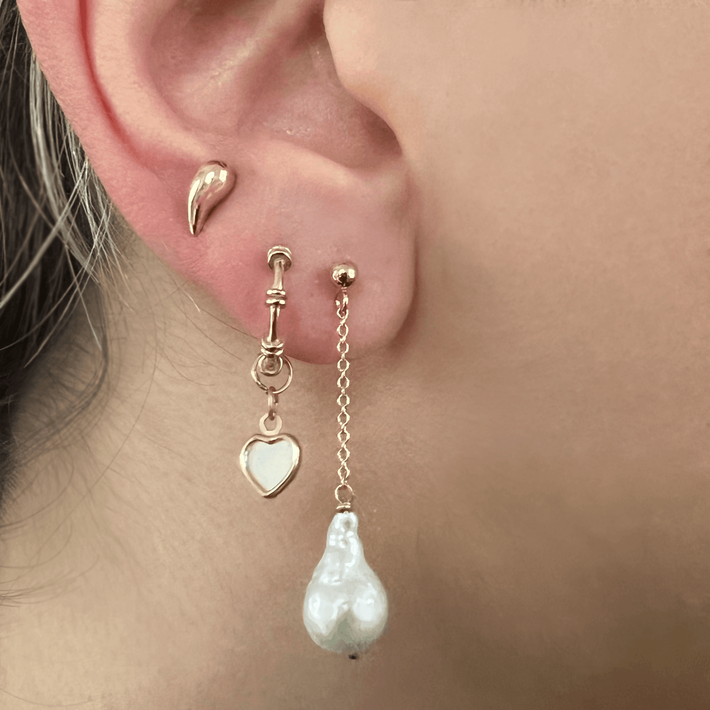 Mix Hoop Huggie Earring