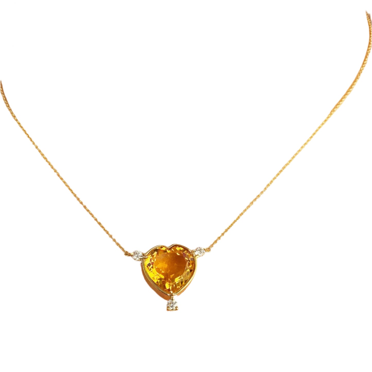 Citrine Heart Necklace
