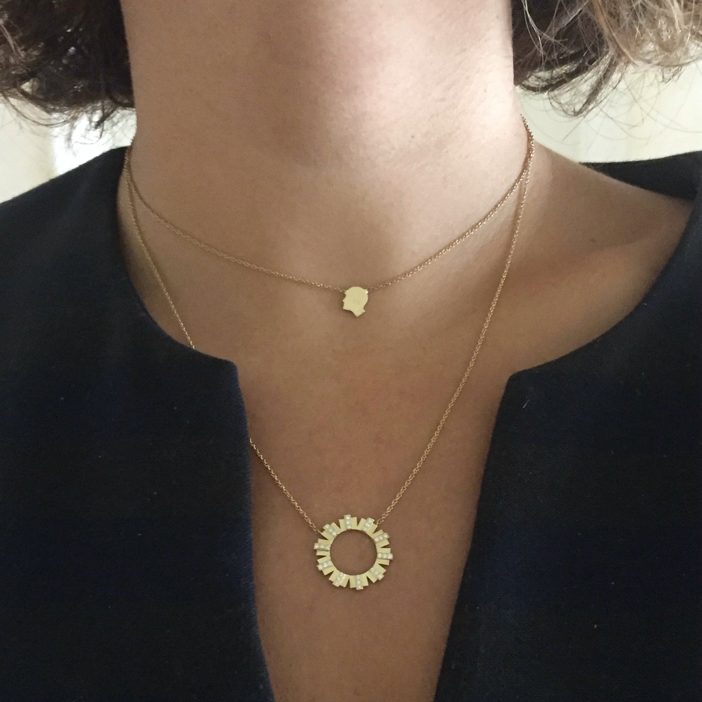 Small Face Necklace