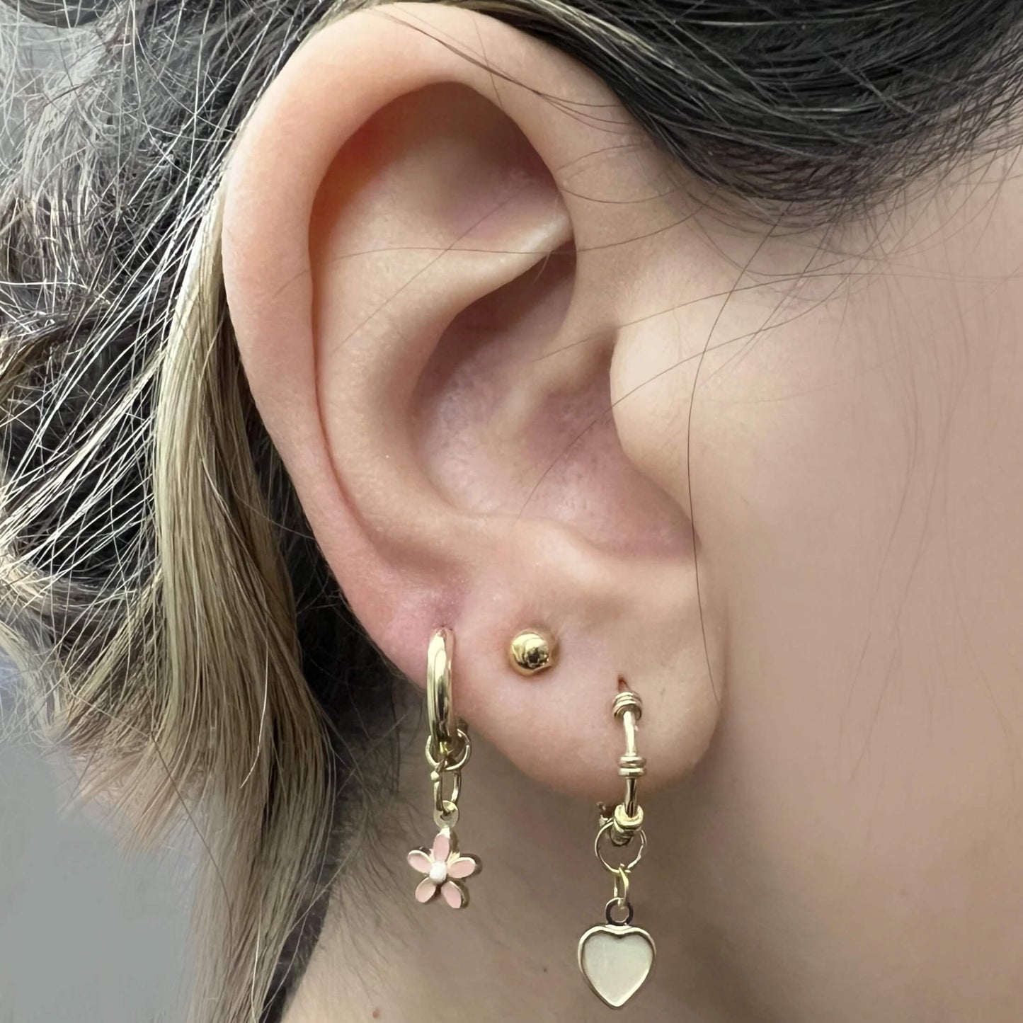 Mix Hoop Huggie Earring
