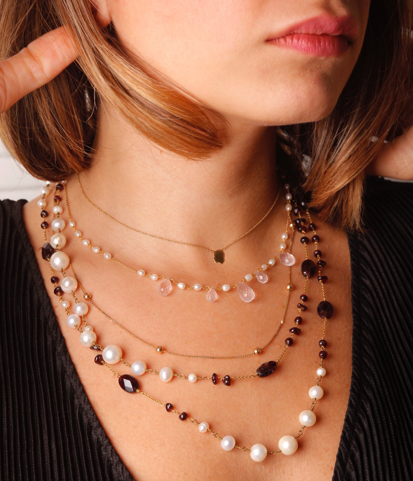 Pink Quartz Necklace