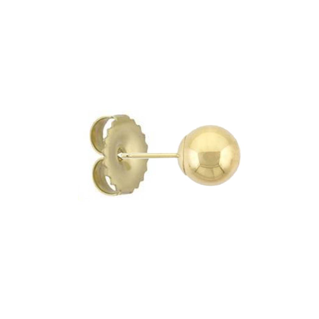 Round Ball Yellow Stud Earring