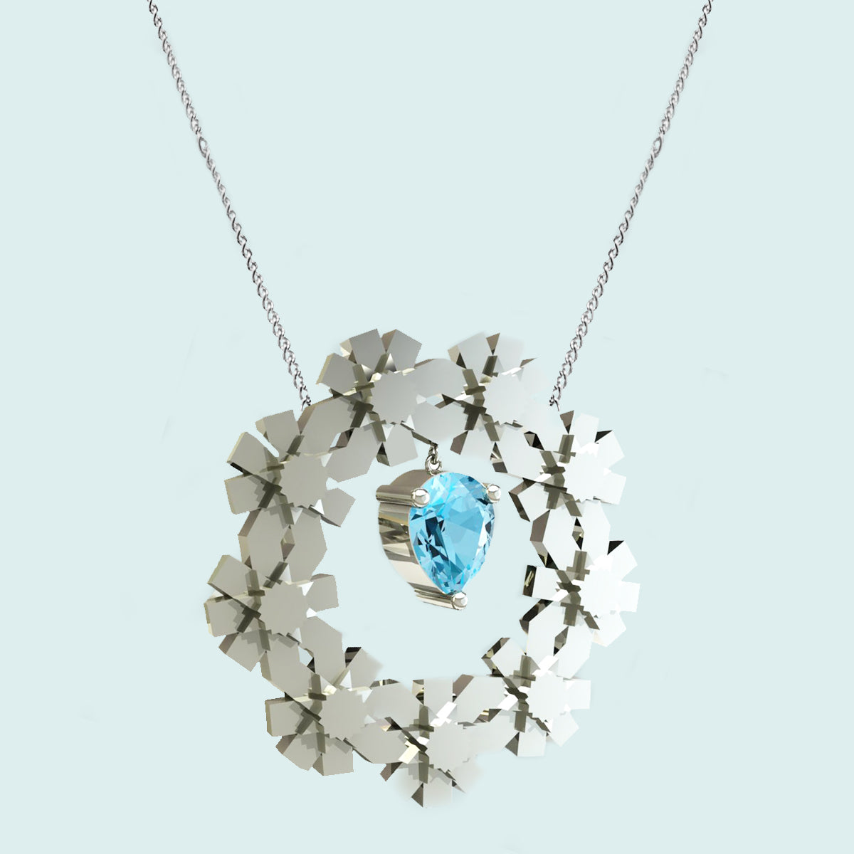Topaz Flower Necklace