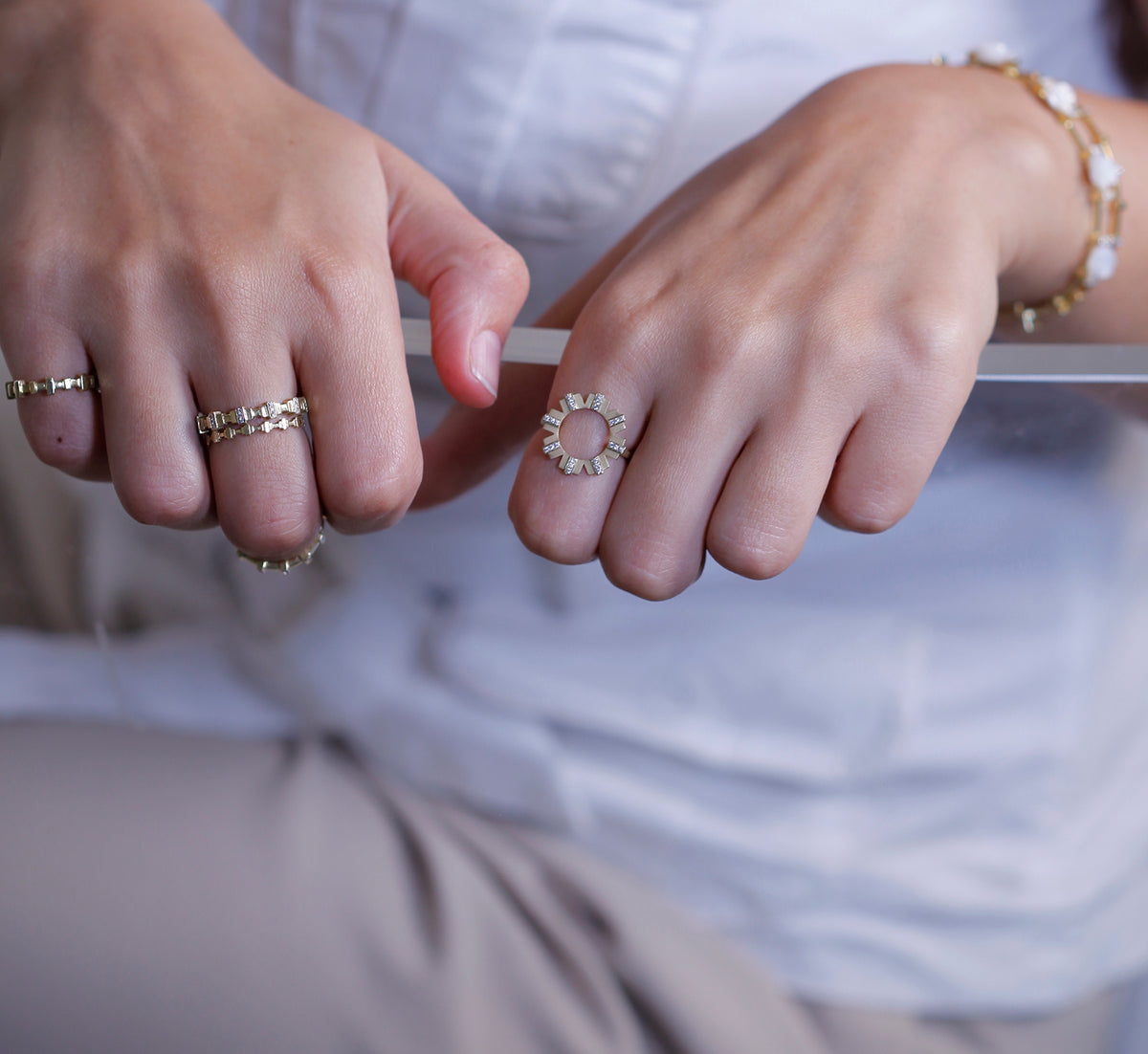 Matte Sun Ring