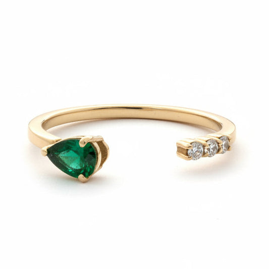 Emerald Pear Ring
