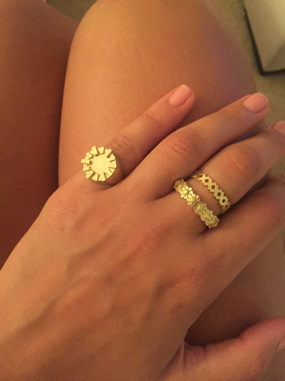 X Flower Diamond Ring