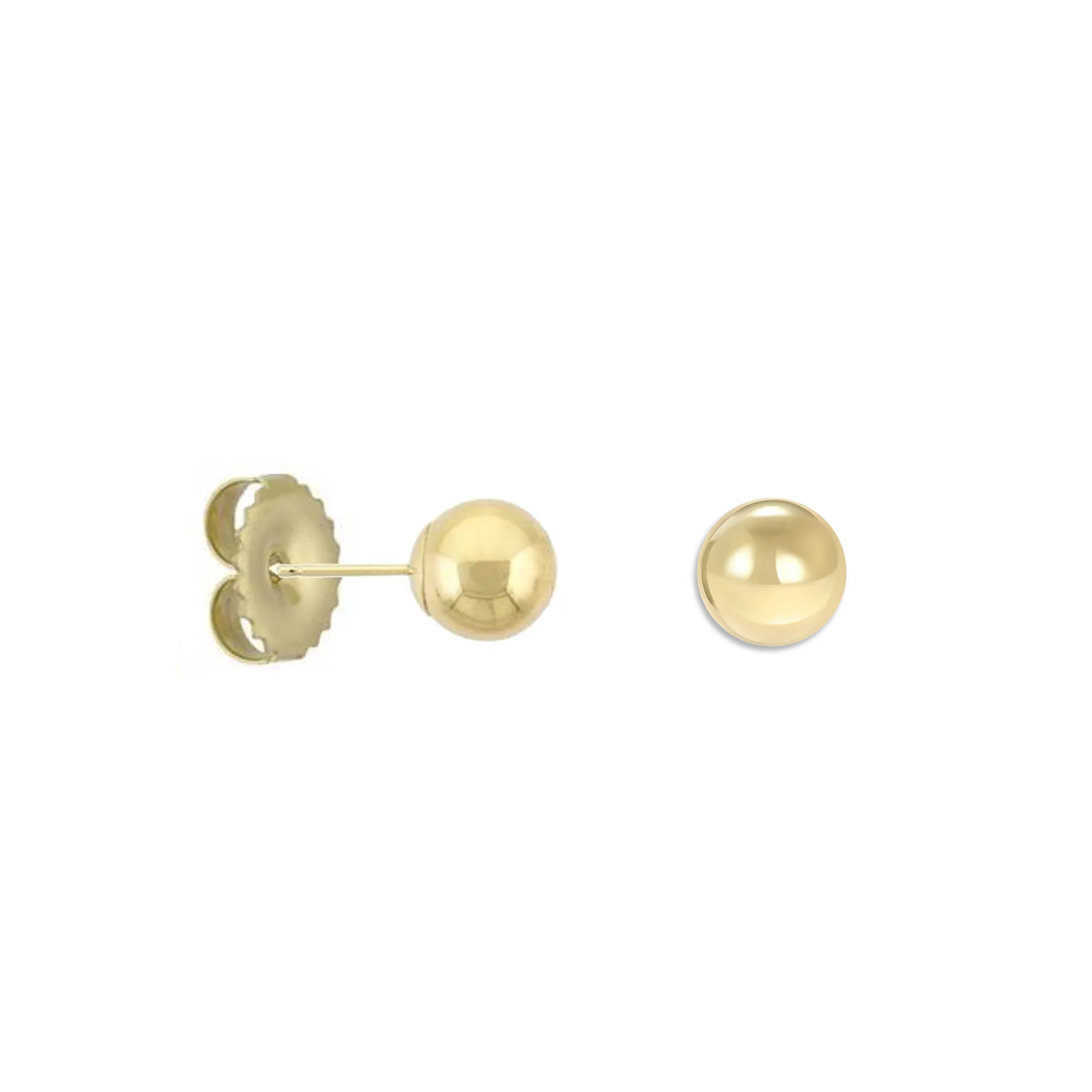 Round Ball Yellow Stud Earring