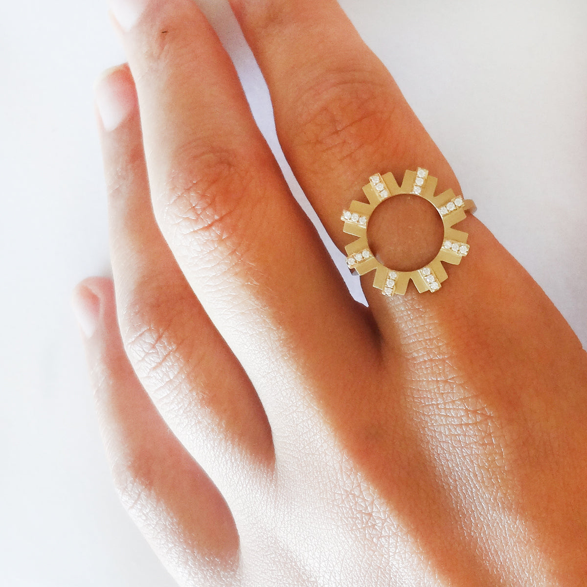 Matte Sun Ring