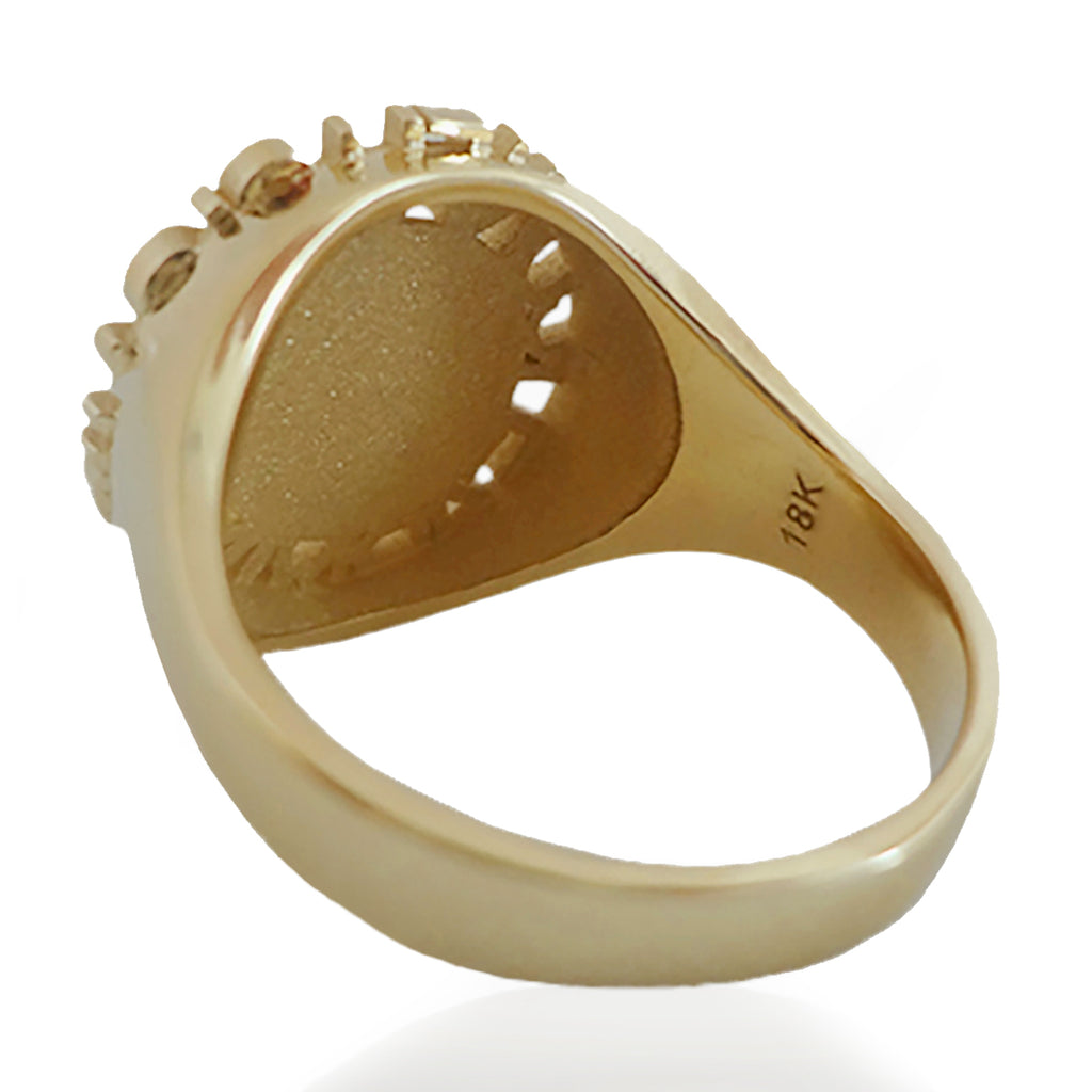 Custom letter ring for men