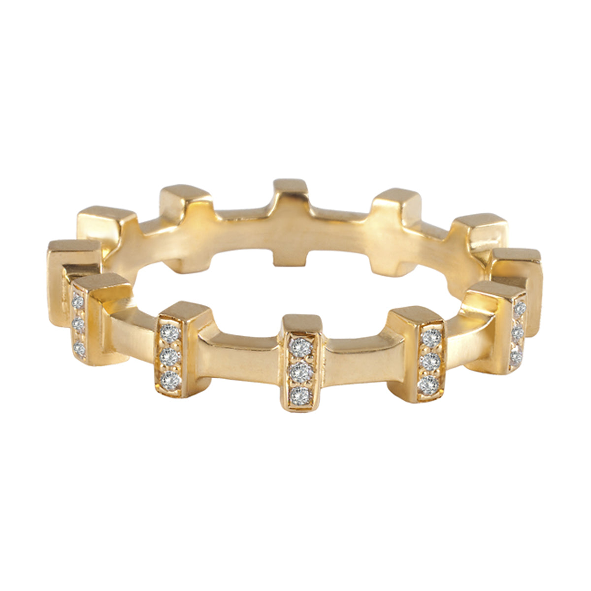 Aiva Yellow Gold Diamond Ring