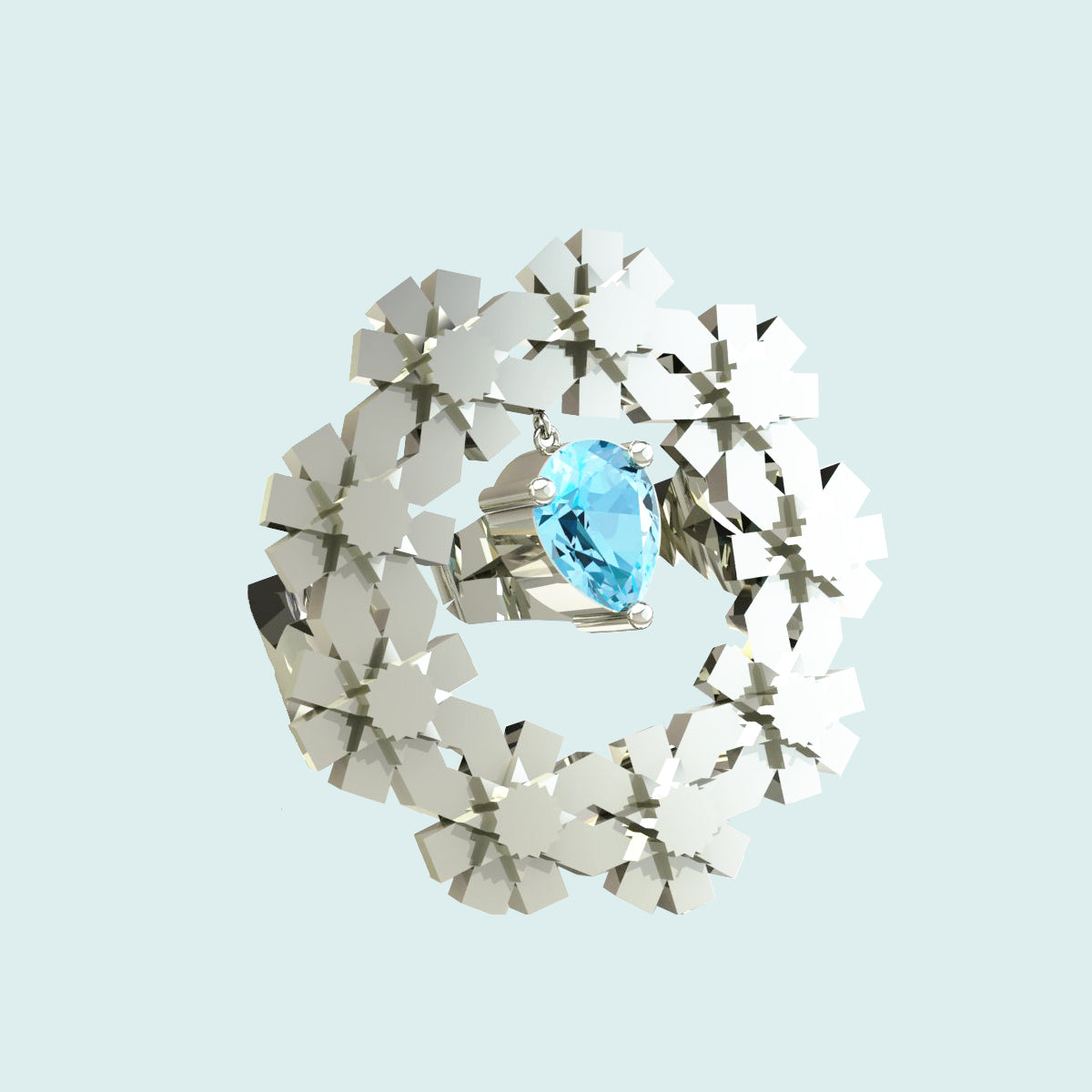 Topaz Flower Ring