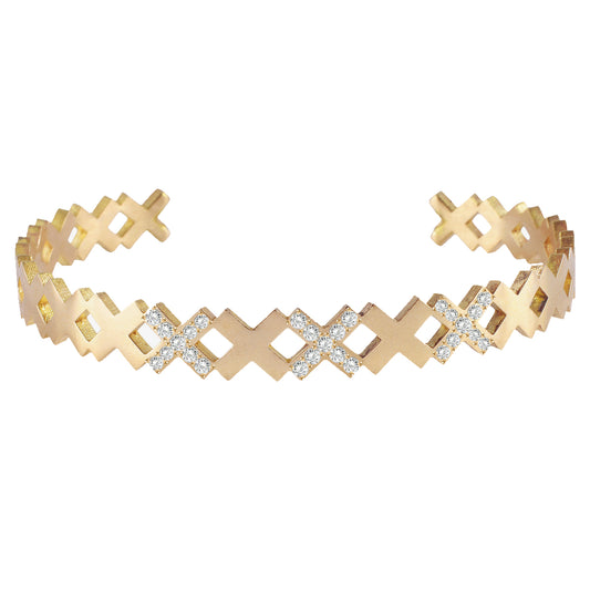 X Diamond Bangle