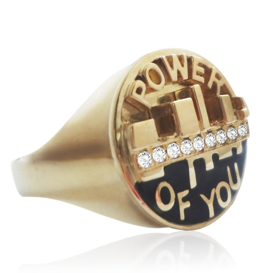 Enamel Signet Ring