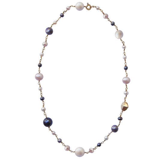 Asymmetric Pearl Necklace