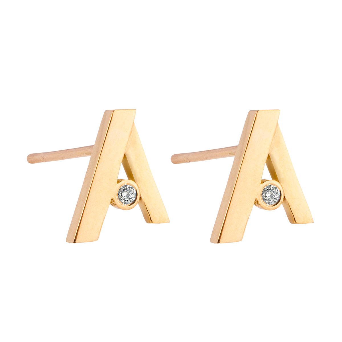 Letter Stud Earrings