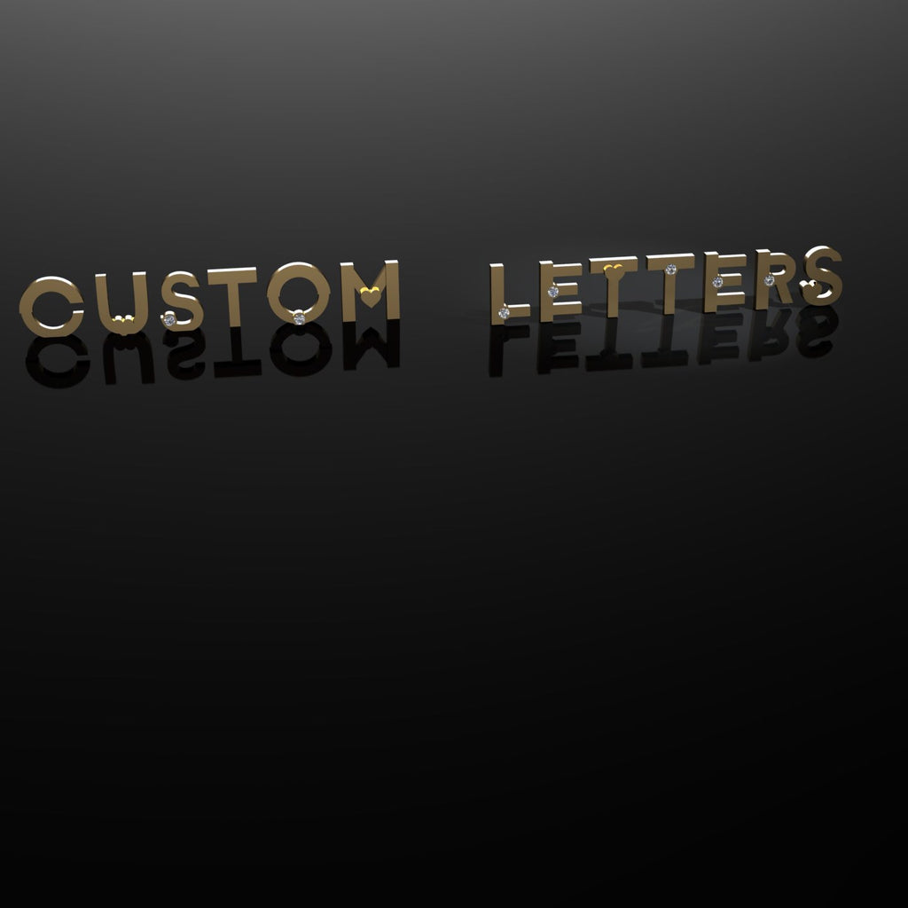 Letter Stud Earrings