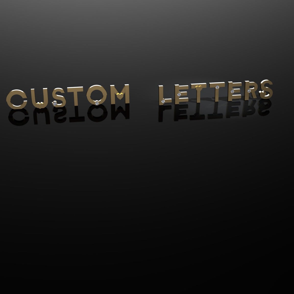 Letter Stud Earrings