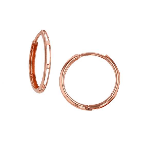 Rounded Hoop Huggie Earring