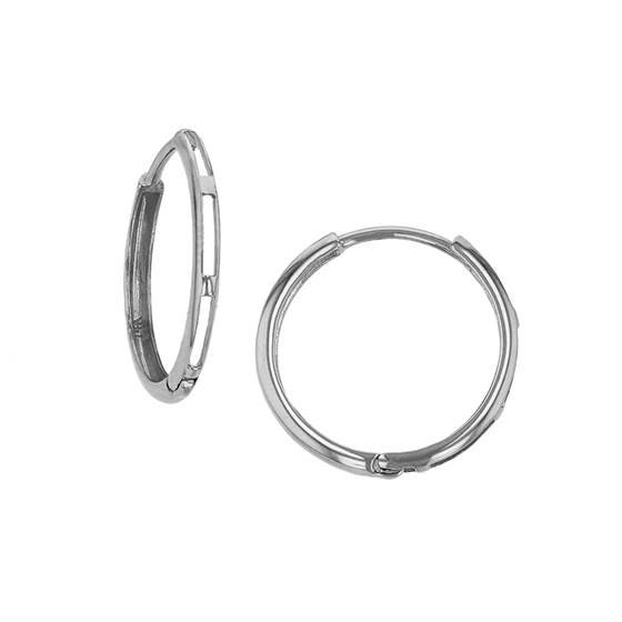 Rounded Hoop Huggie Earring